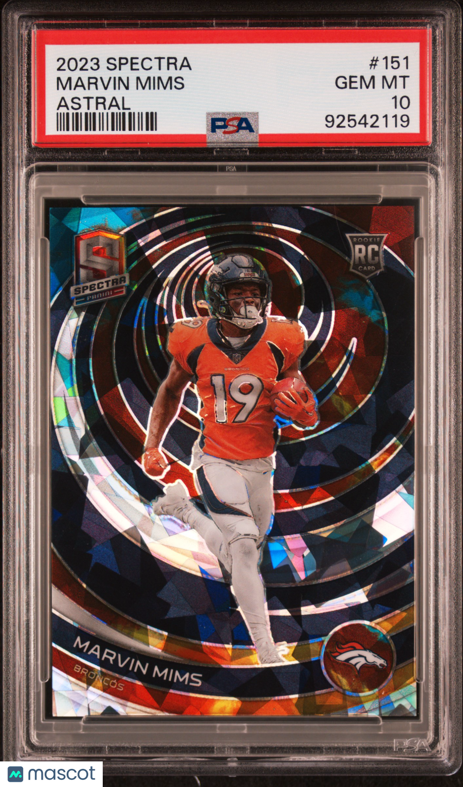 2023 Panini Spectra Marvin Mims #151 Astral PSA 10