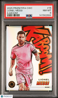 2025 Prizm FIFA Lionel Messi Kaboom! PSA 8