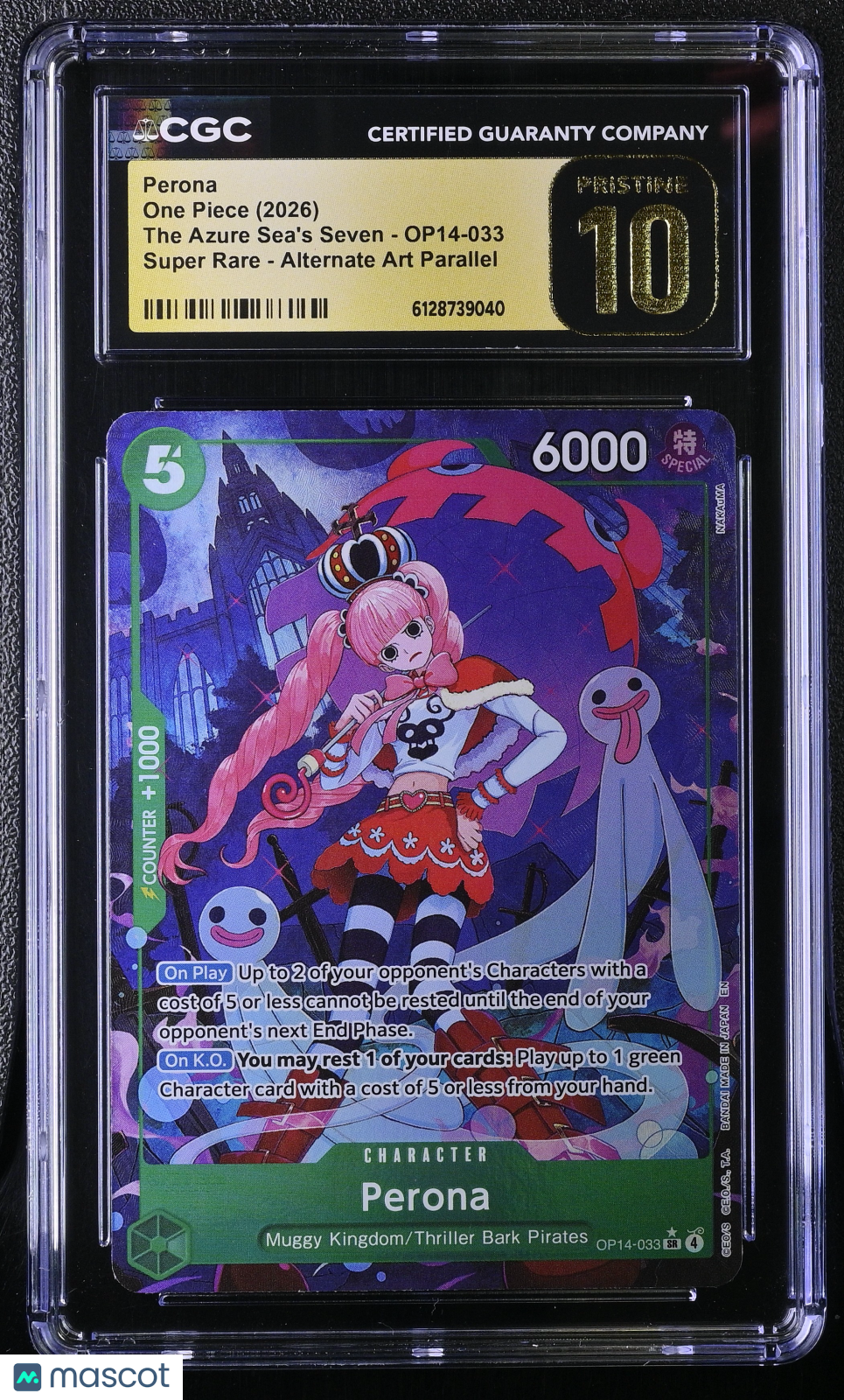 2026 One Piece Perona The Azure Sea's Seven OP14-033 Alternate CGC Pristine 10