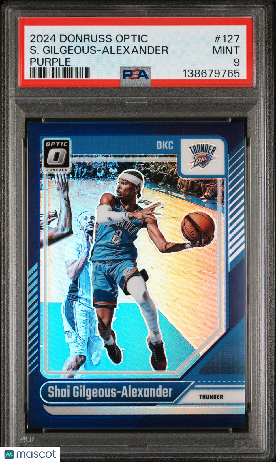 2024 Donruss Optic Shai Gilgeous-Alexander Purple PSA 9