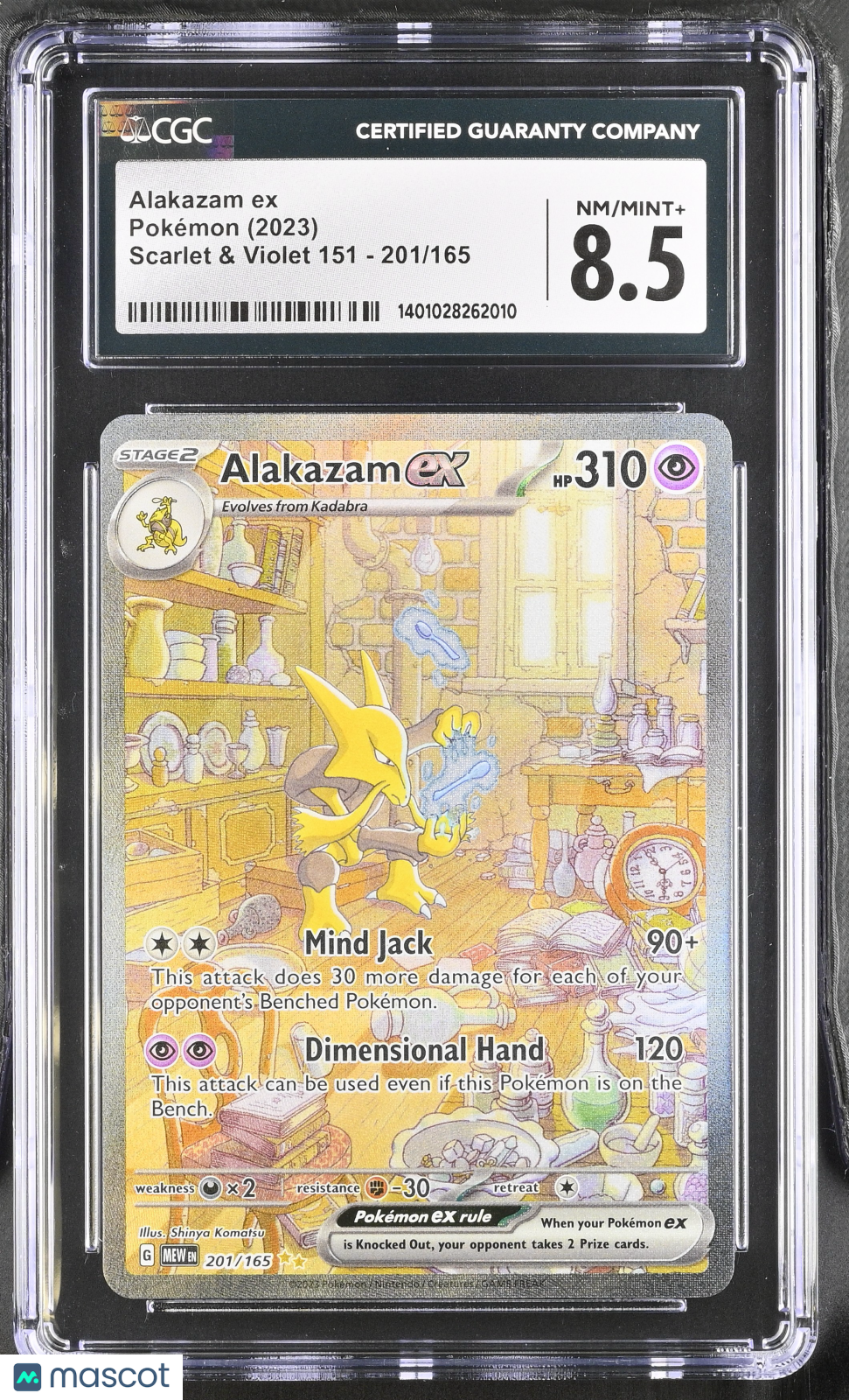 Pokemon Alakazam ex 201 165 CGC 8.5