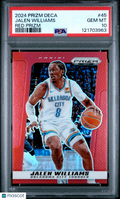 2024 Prizm Deca Jalen Williams Red Prizm 96/199 PSA 10