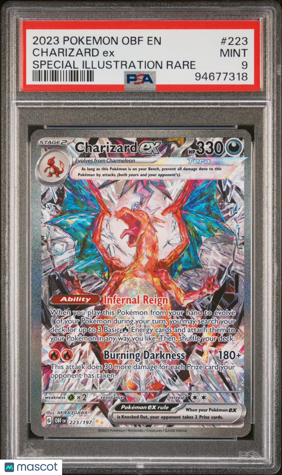 2023 Pokemon OBF EN Charizard ex Special Illustration Rare PSA 9