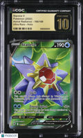 2022 Pokemon Astral Radiance Starmie V Holo Ultra Rare Ultra Rare CGC 10 #166/189