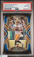 2020 Panini Select Jordan Love #247 Die Cut Blue Prizm PSA 10