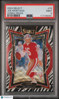 2024 Select Joe Montana Zebra Prizm PSA 9