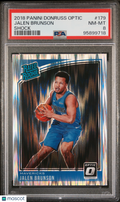 2018 Donruss Optic Jalen Brunson Rookie Shock PSA 8 RC