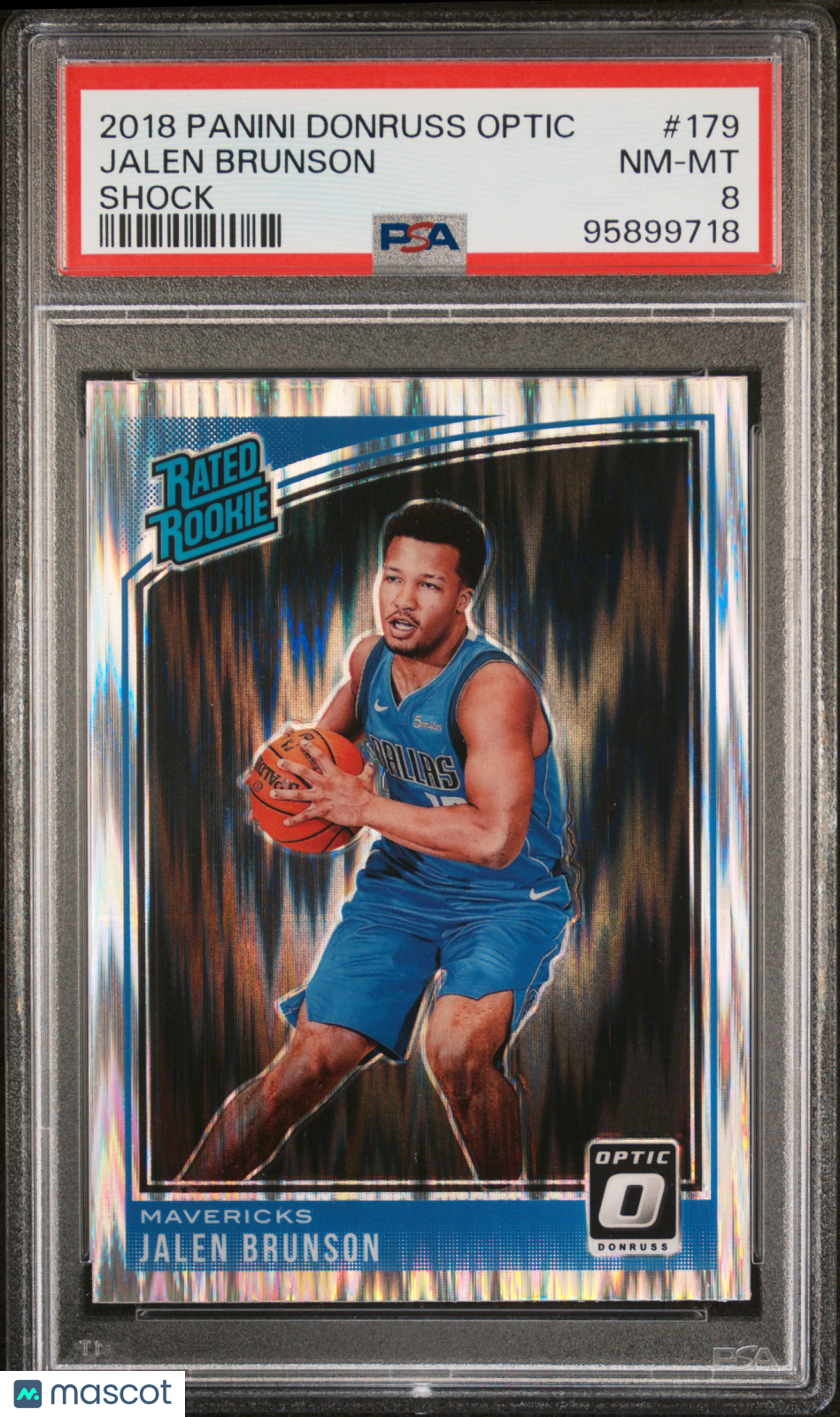 2018 Donruss Optic Jalen Brunson Rookie Shock PSA 8 RC