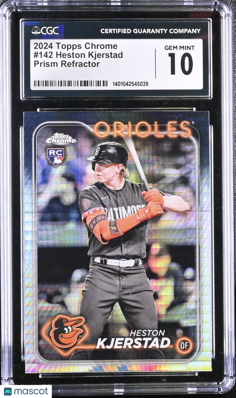 2024 Topps Chrome Heston Kjerstad Rookie Prism Refractor CGC 10 RC