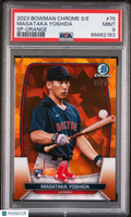 2023 Bowman Chrome Sapphire Masataka Yoshida Rookie SP Orange 25/75 PSA 9