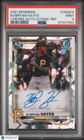 2021 Bowman Ke'Bryan Hayes Rookie Chrome Atomic Refractor Auto 40/100 PSA 9 RC