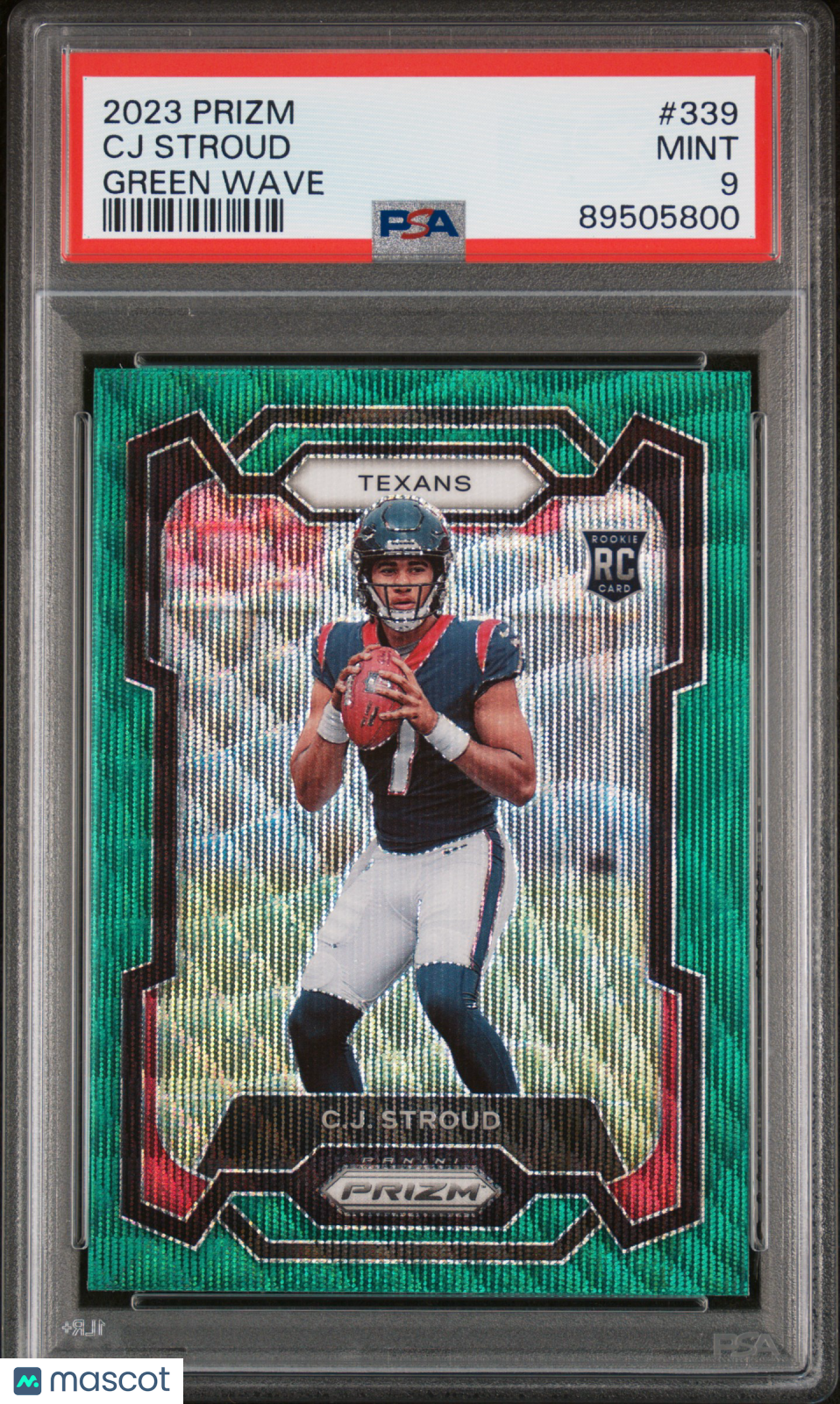 2023 Panini Prizm CJ Stroud #339 Green Wave PSA 9