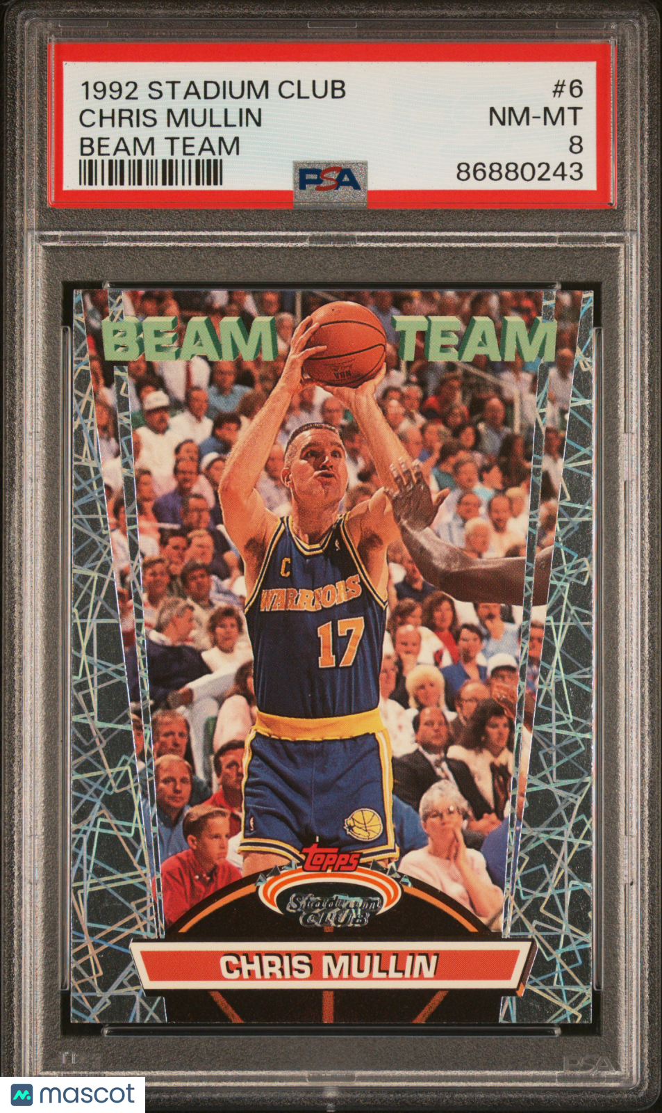 1992 Stadium Club Chris Mullin Beam Team PSA 8