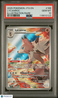 2025 Pokemon JTG EN-Journey Together Lycanroc Illustration Rare PSA 10 #166