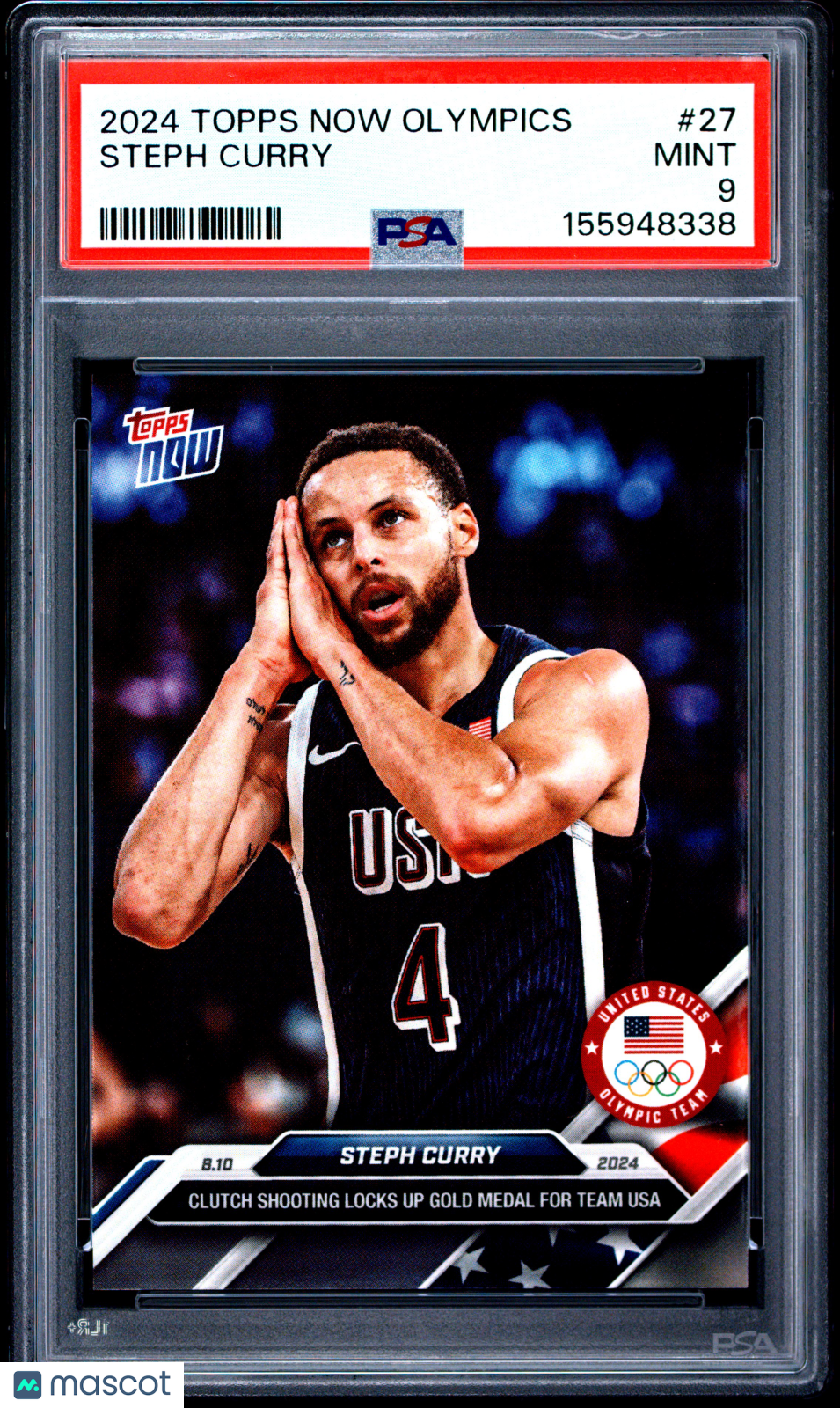 2024 Topps Now Olympics Steph Curry PSA 9