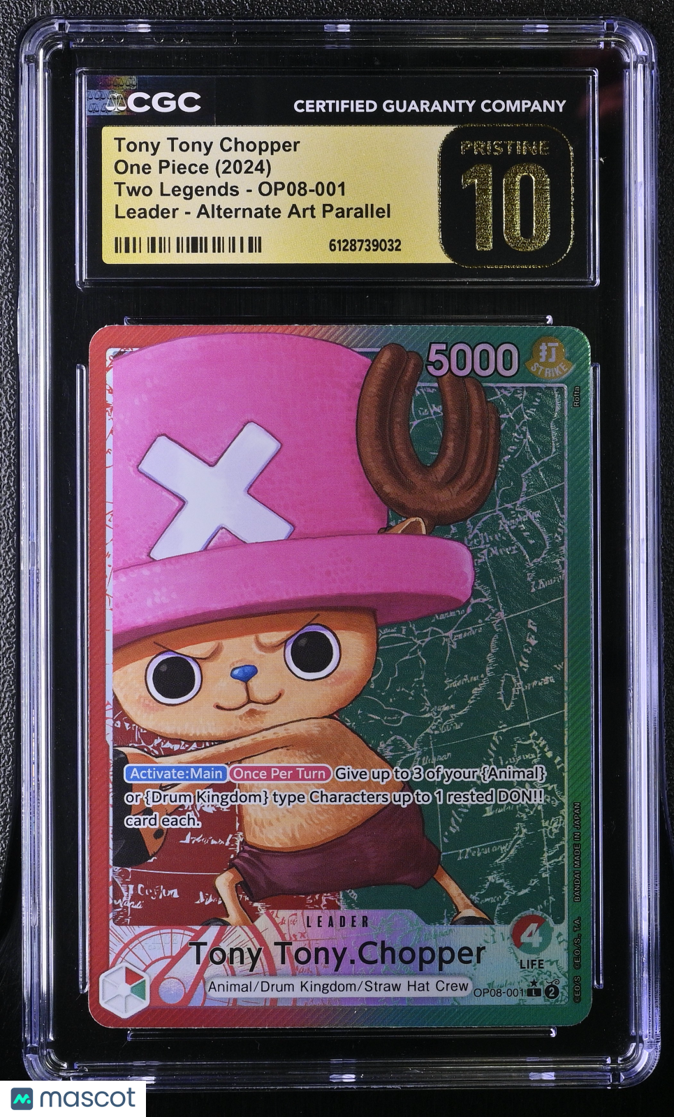 2024 One Piece Tony Tony Chopper Two Legends OP08-001 Alternate CGC Pristine 10