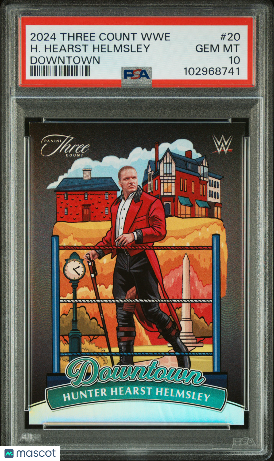 2024 Panini Three Count WWE Downtown H. Hearst Helmsley #20 PSA 10