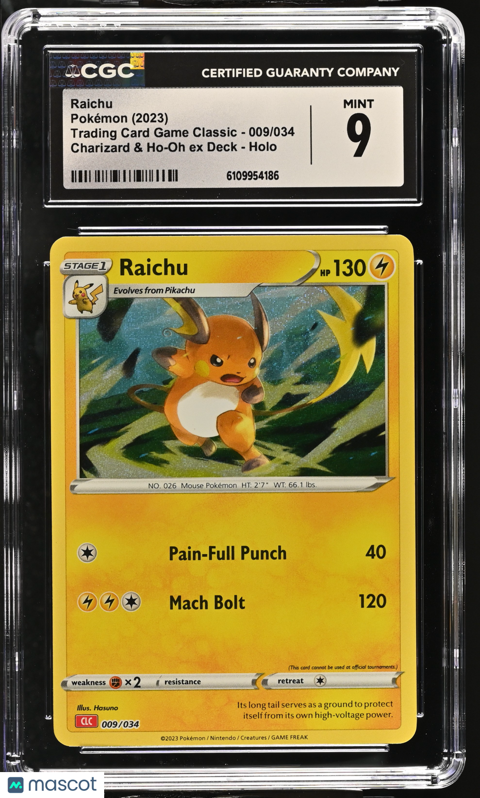 2023 Pokemon Raichu Charizard & Ho-Oh ex Deck Holo CGC 9