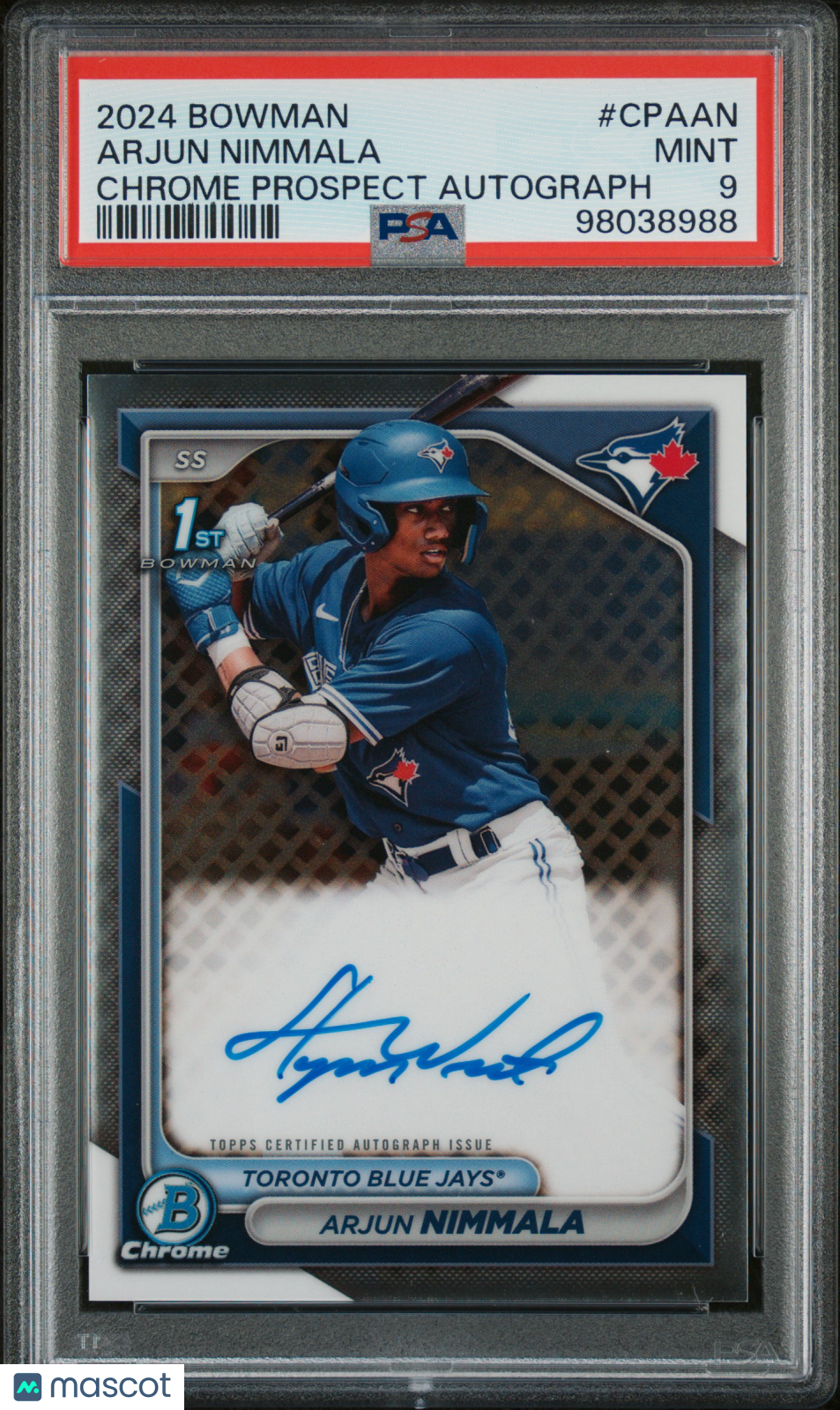 2024 Bowman Arjun Nimmala Chrome Auto PSA 9