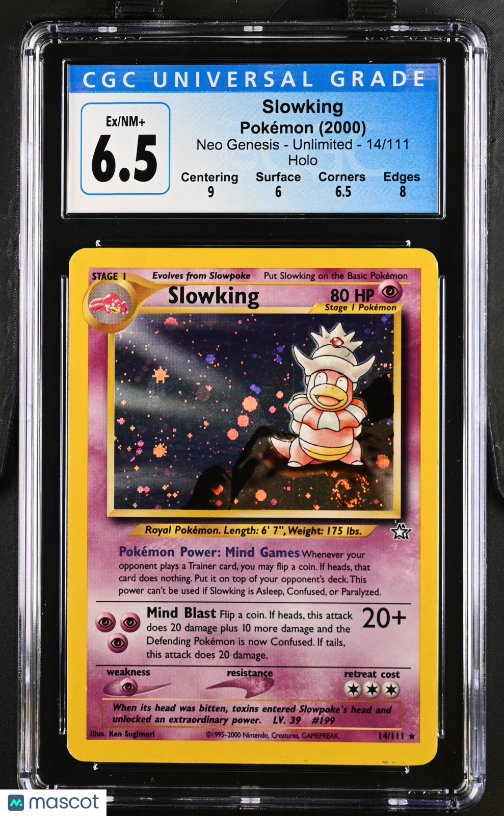 2000 Pokemon Neo Genesis Slowking Holo CGC 6.5