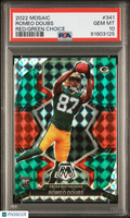 2022 Panini Mosaic Romeo Doubs #341 Red Green Choice PSA 10