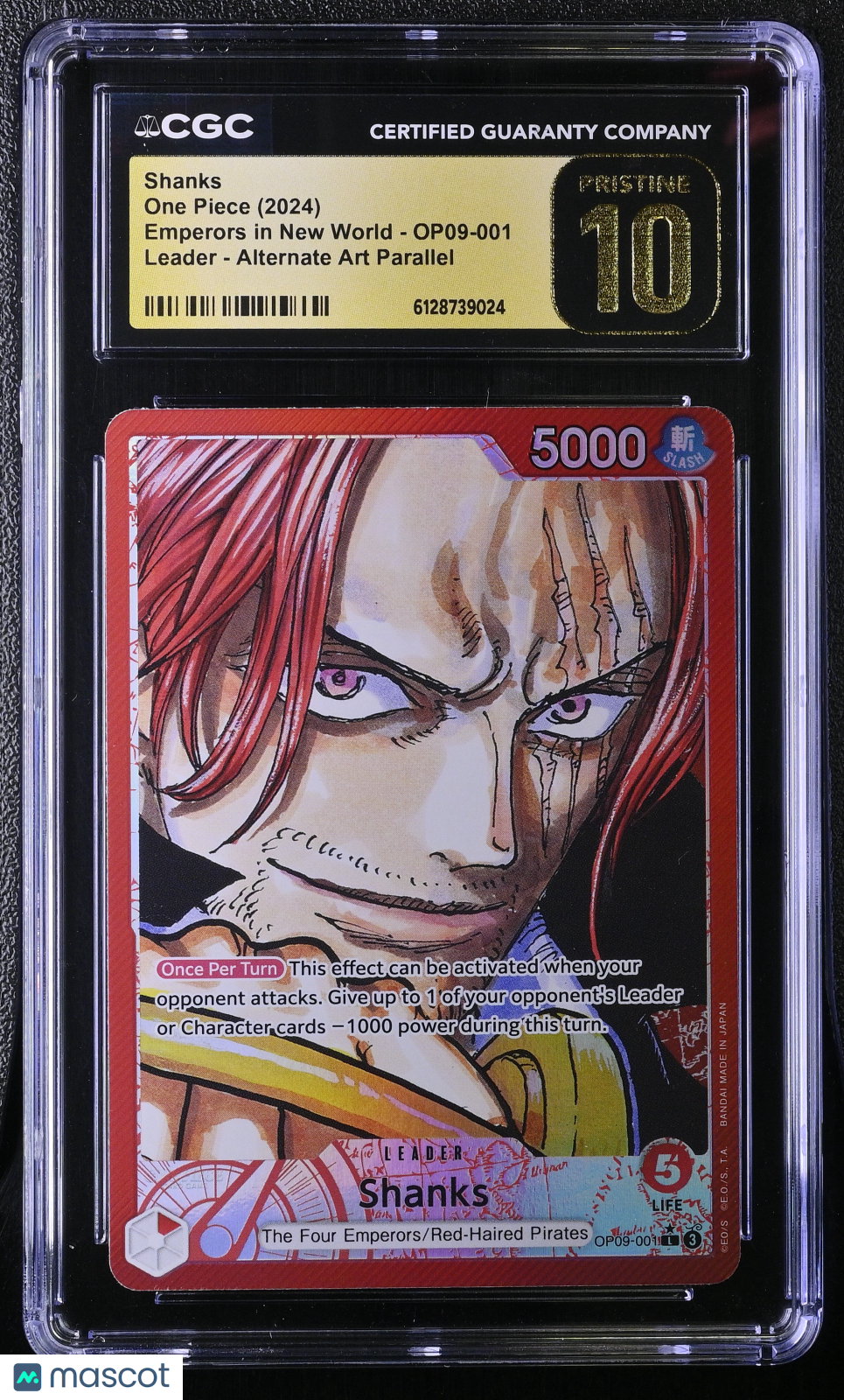 2024 One Piece Shanks Emperors in New World OP01-001 Alternate CGC Pristine 10