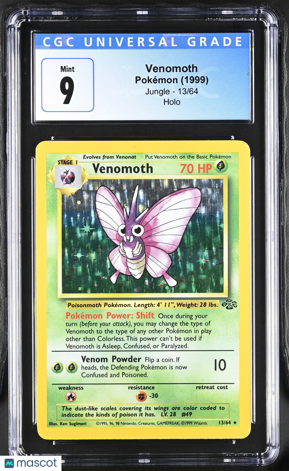 Pokemon Venomoth Holo 13 64 CGC 9
