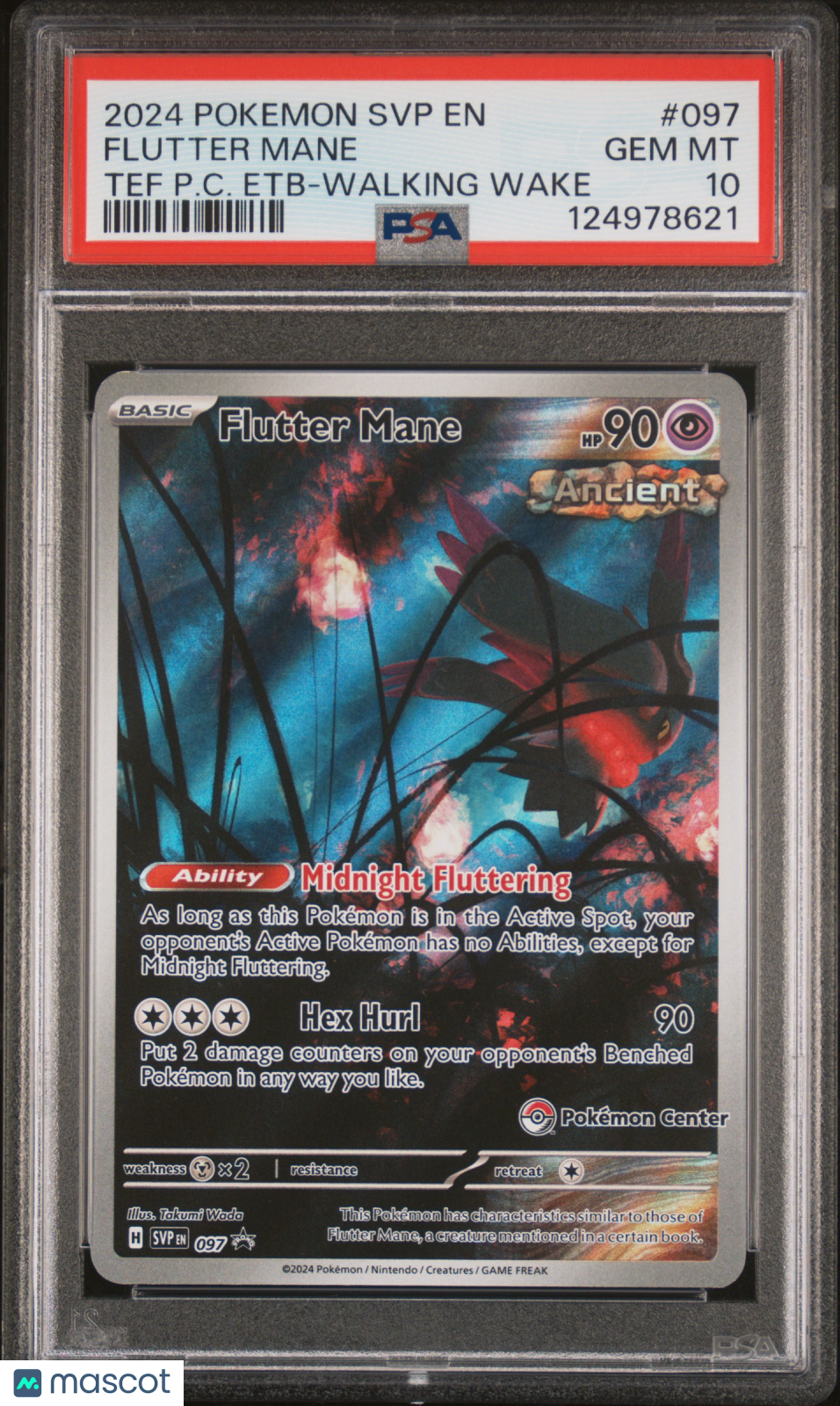 2024 Pokemon SVP EN Flutter Mane TEF P.C ETB-Walking Wake PSA 10