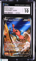 Pokemon Galarian Zapdos V 174 198 CGC 10