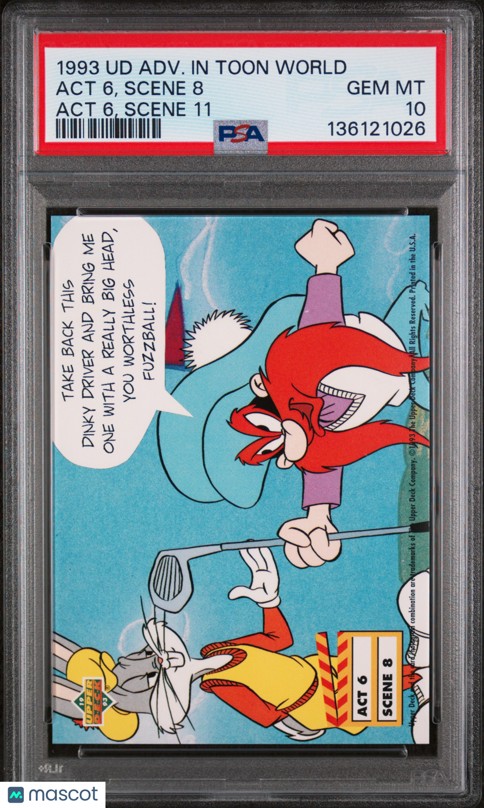 1993 Upper Deck Adventures In Toon World Act 6, Scene 8 Act 6, Scene 11 PSA 10
