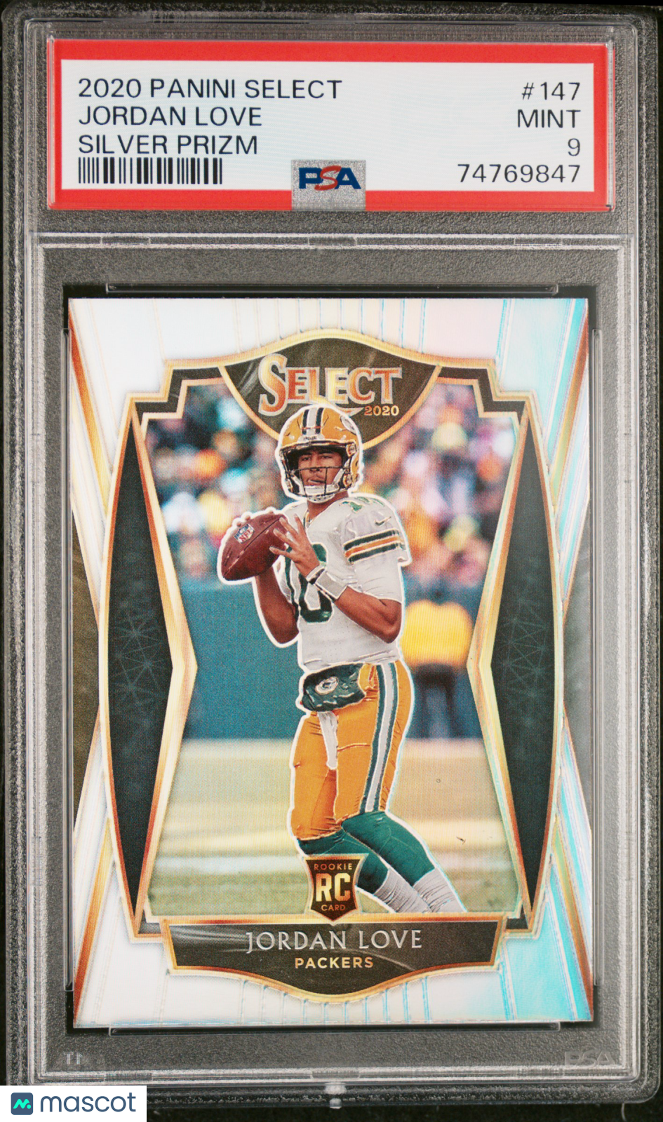 2020 Panini Select Jordan Love #147 Silver Prizm PSA 9