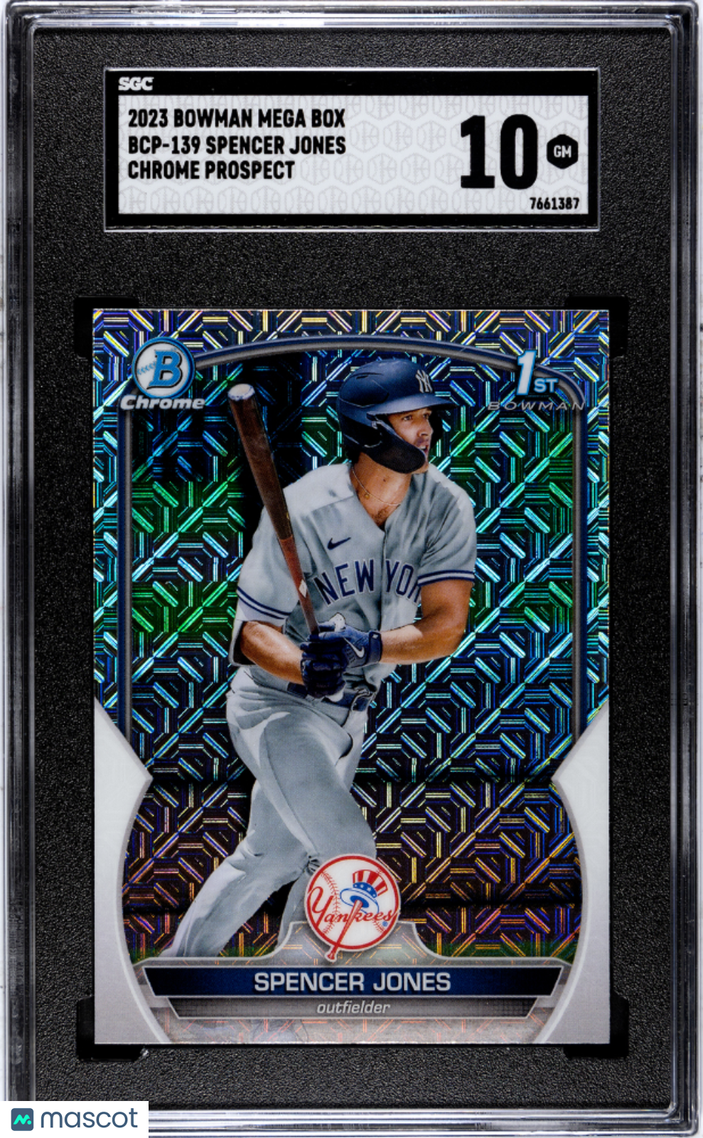 2023 Bowman Mega Box Spencer Jones Chrome Prospect SGC 10