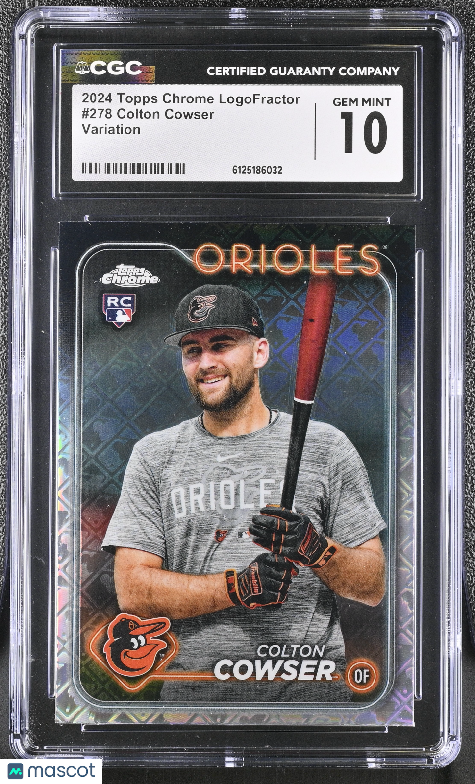 2024 Topps Chrome Logofractor Colton Cowser Rookie Image Variation CGC 10 RC
