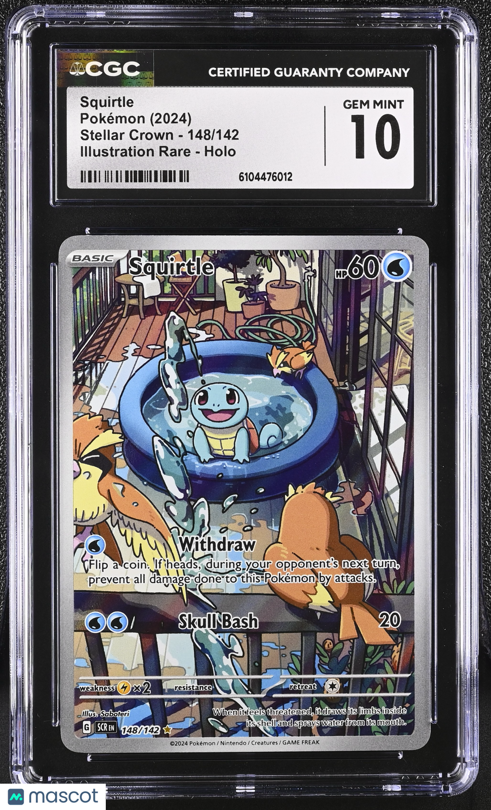 Squirtle Stellar Crown CGC 10