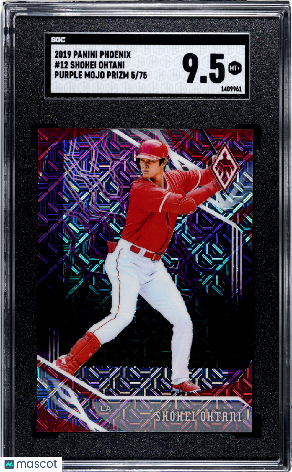 2019 Phoenix Shohei Ohtani Purple Mojo Prizm SGC 9.5