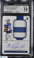 2020 National Treasures Michael Pittman Jr. Rookie Patch Auto RPA 29/99 CGC 10 Auto 10 RC