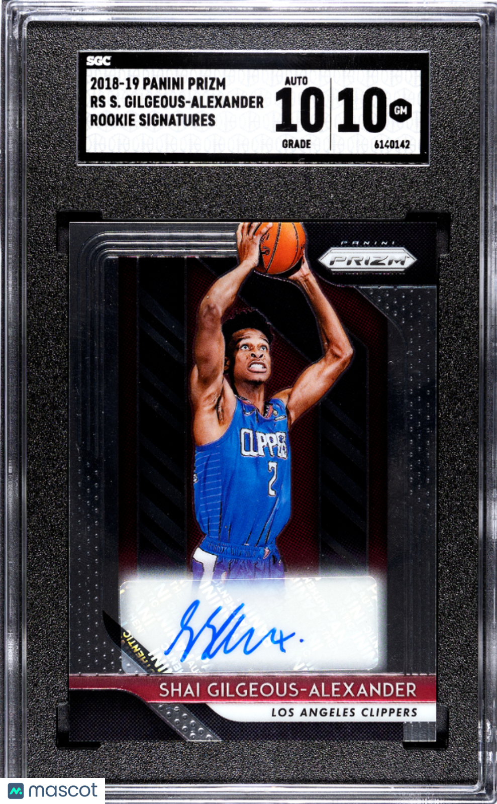 2018 Panini Prizm Shai Gilgeous-Alexander #RS-SGA Rookie Sigs. SGC 10 Auto 10