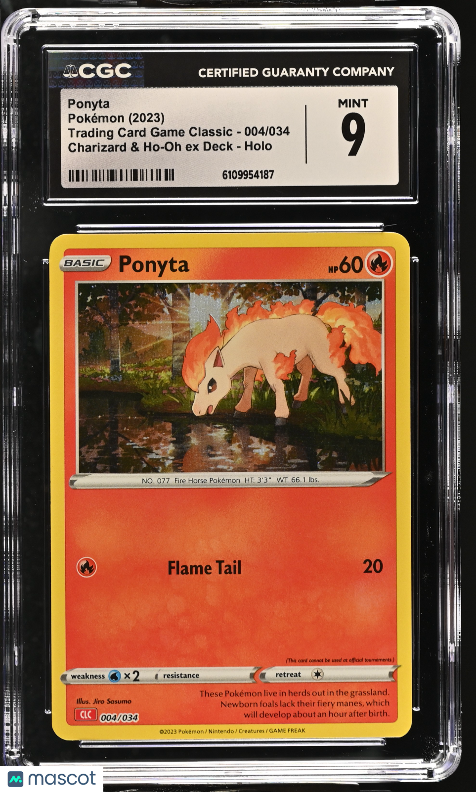 2023 Pokemon Ponyta Charizard & Ho-Oh ex Deck Holo CGC 9