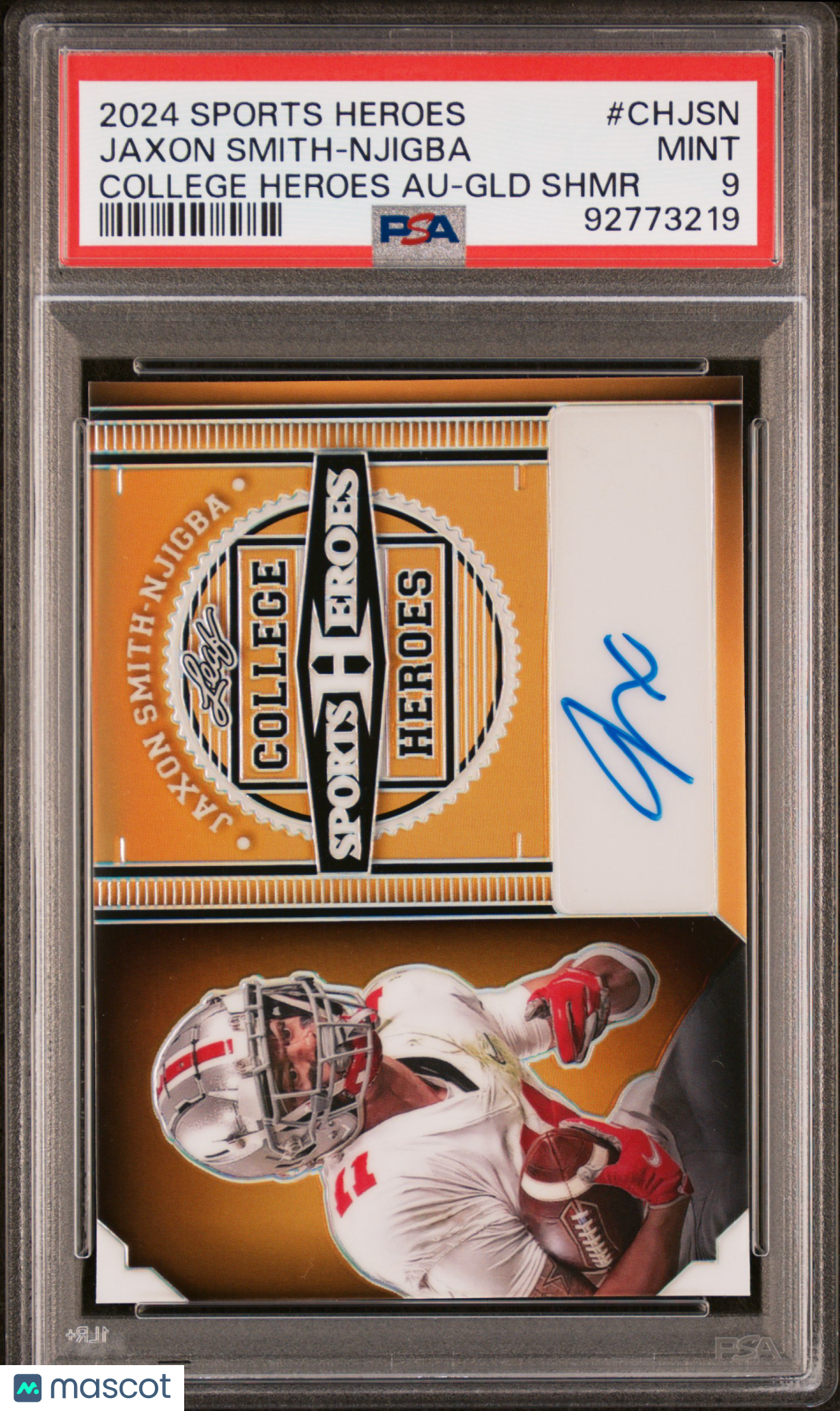 2024 Sports Heroes Jaxon Smith-Njigba Colleg Heroes Au-GLD SHMR PSA 9