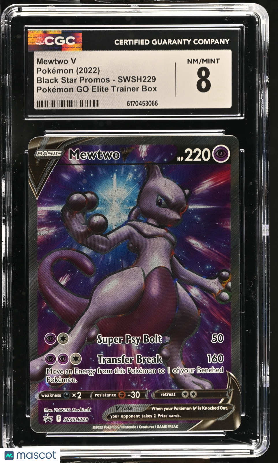 Pokemon Mewtwo V SWSH229 Promo CGC 8