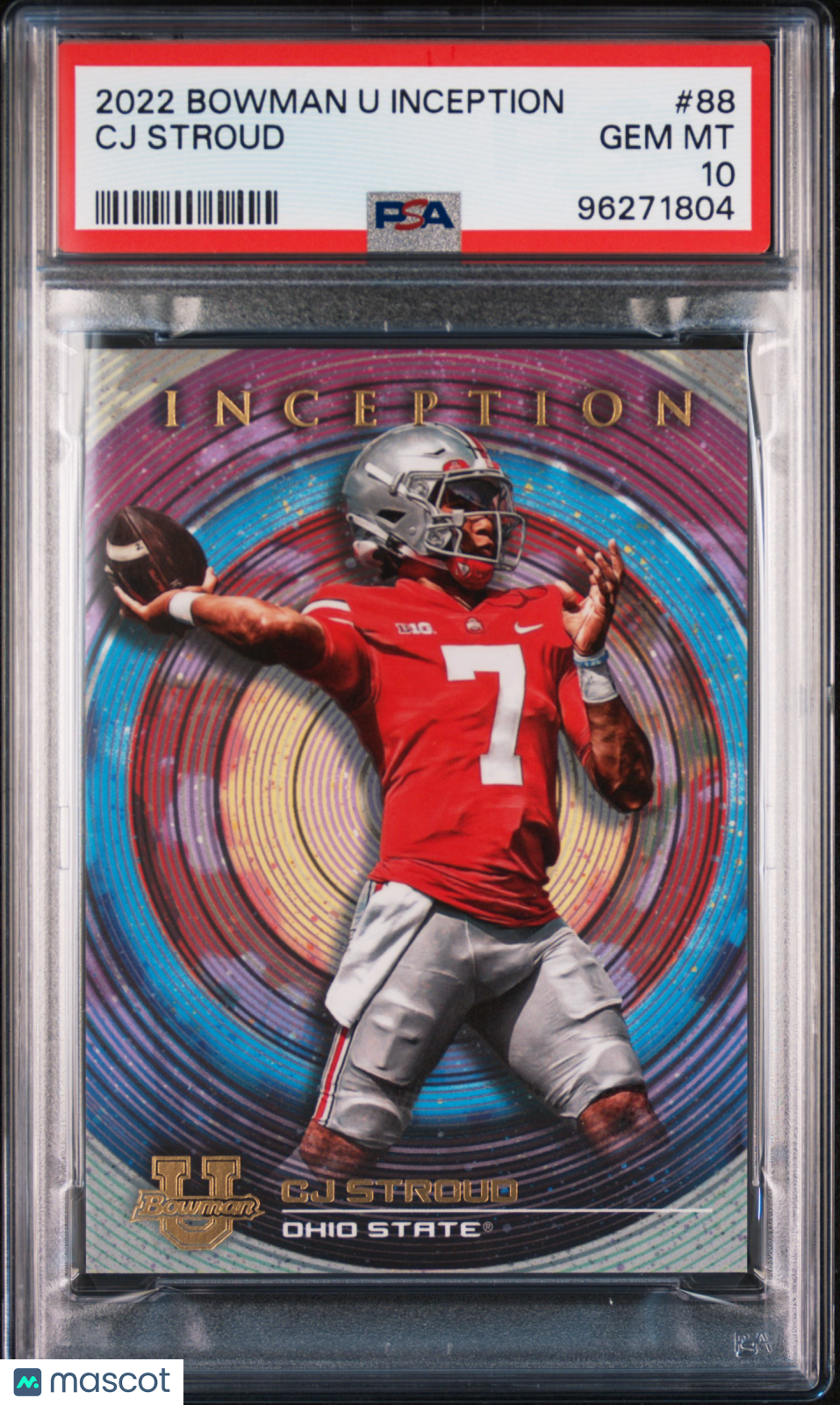 2022 Bowman University Inception CJ Stroud #88 PSA 10