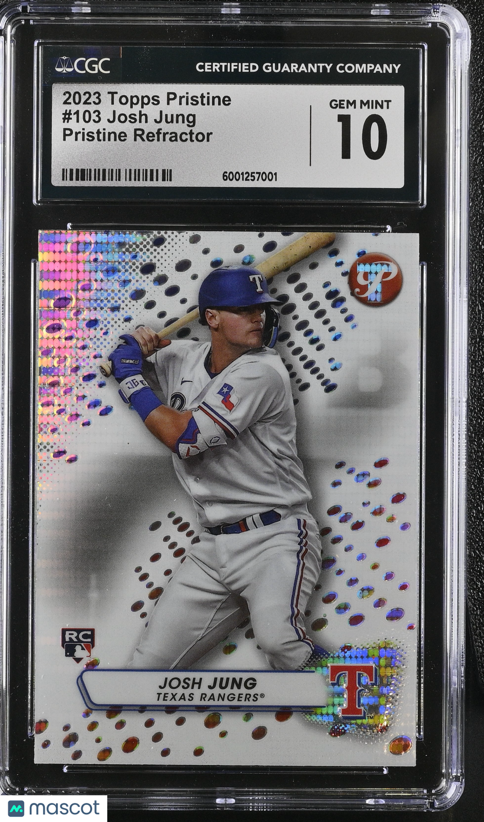 2023 Topps Pristine Josh Jung Rookie Pristine Refractor CGC 10 RC