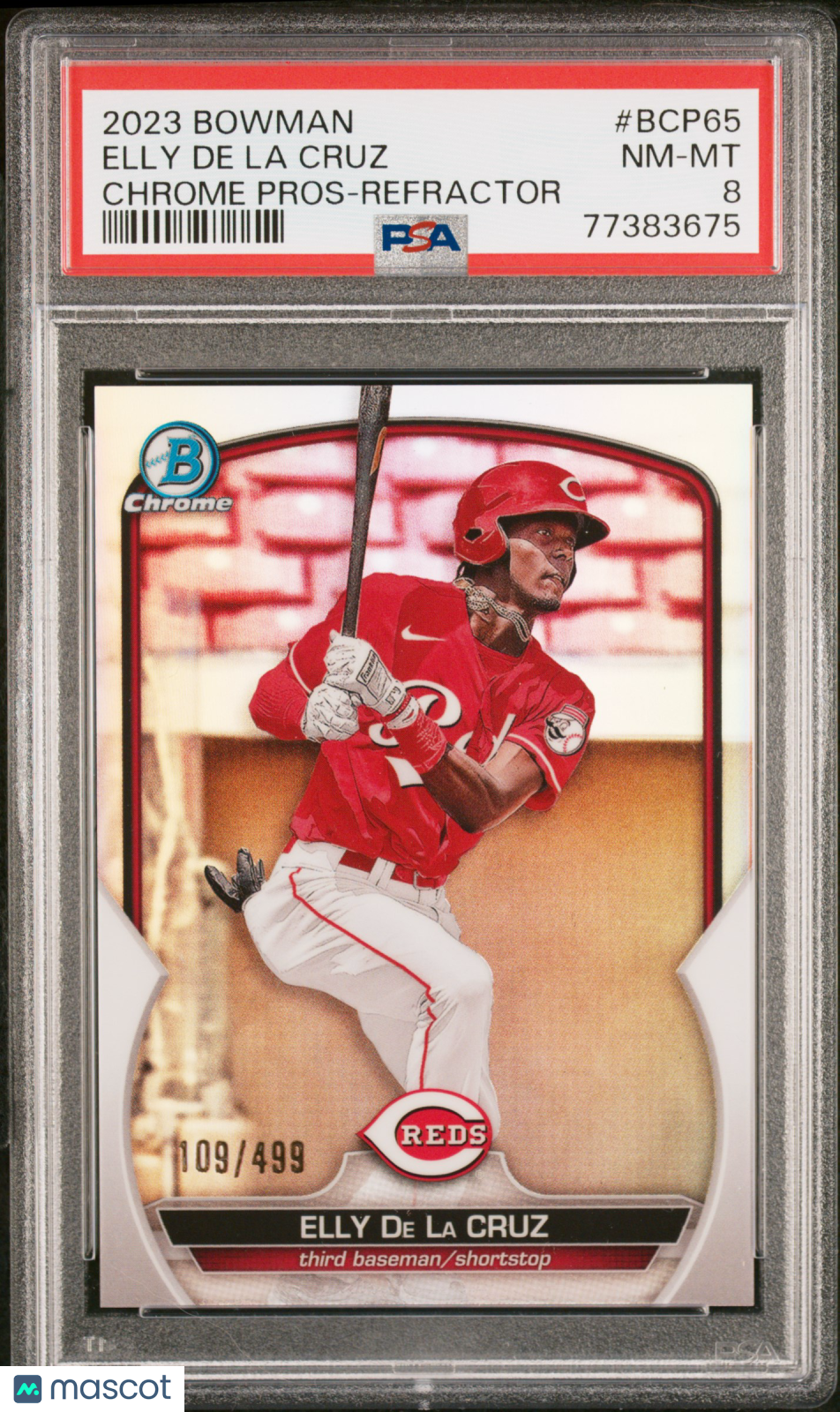 2023 Bowman Elly De La Cruz Chrome Prospects Refractor PSA 8