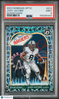 2023 Donruss Optic Josh Jacobs Downtown PSA 9
