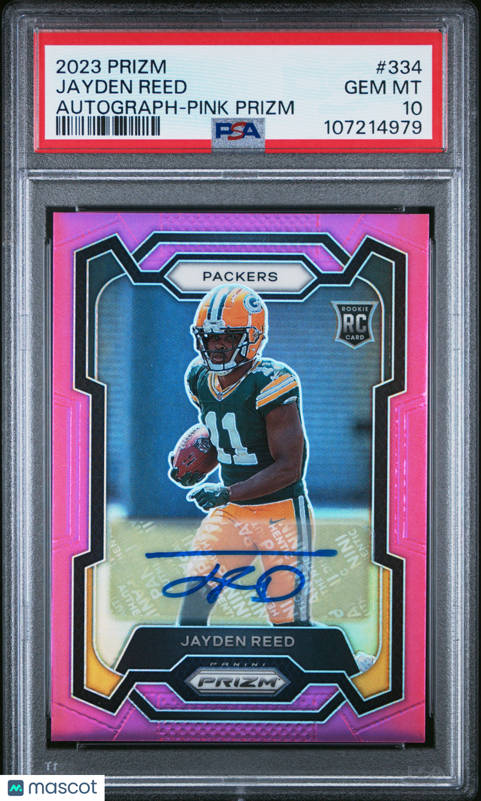 2023 Prizm Jayden Reed Autograph - Pink Prizm PSA 10
