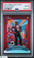 2024 Panini Three Count WWE Downtown Rey Mysterio #1 PSA 10