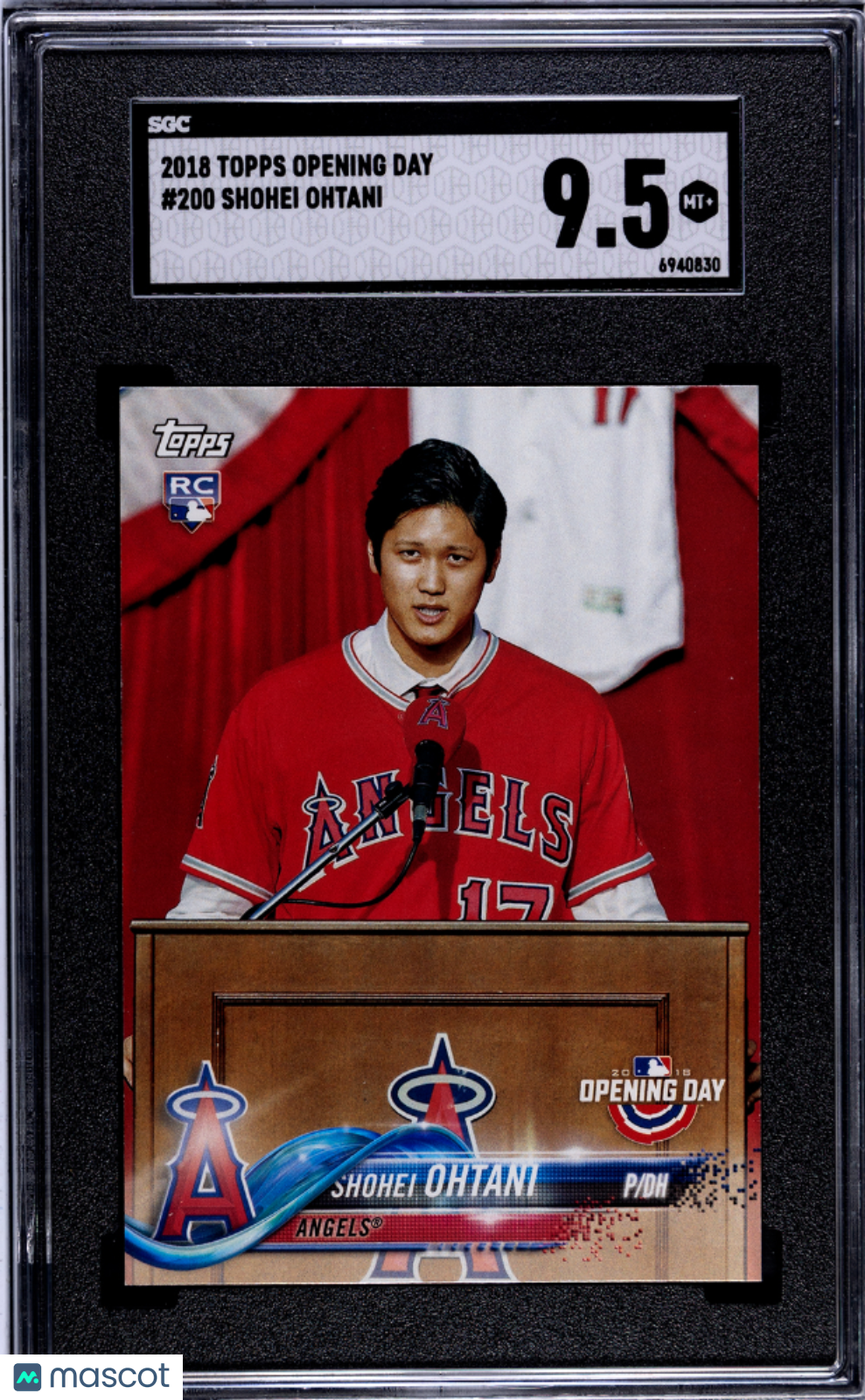 2018 Topps Opening Day Shohei Ohtani Rookie SGC 9.5 RC