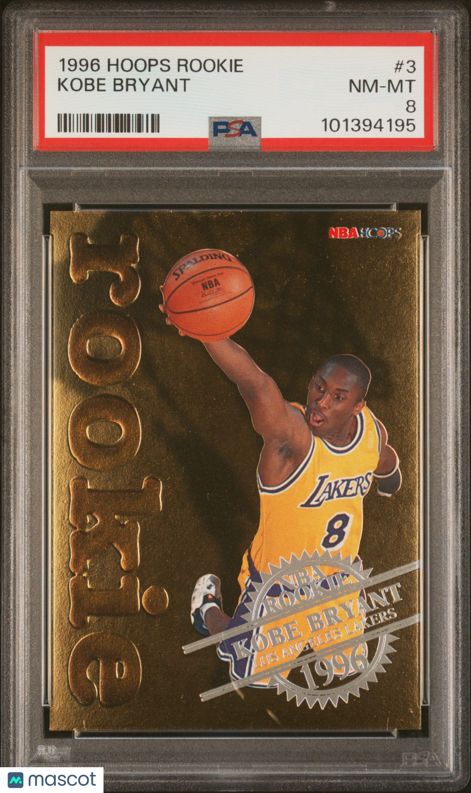 1996-97 Hoops Rookie Kobe Bryant PSA 8
