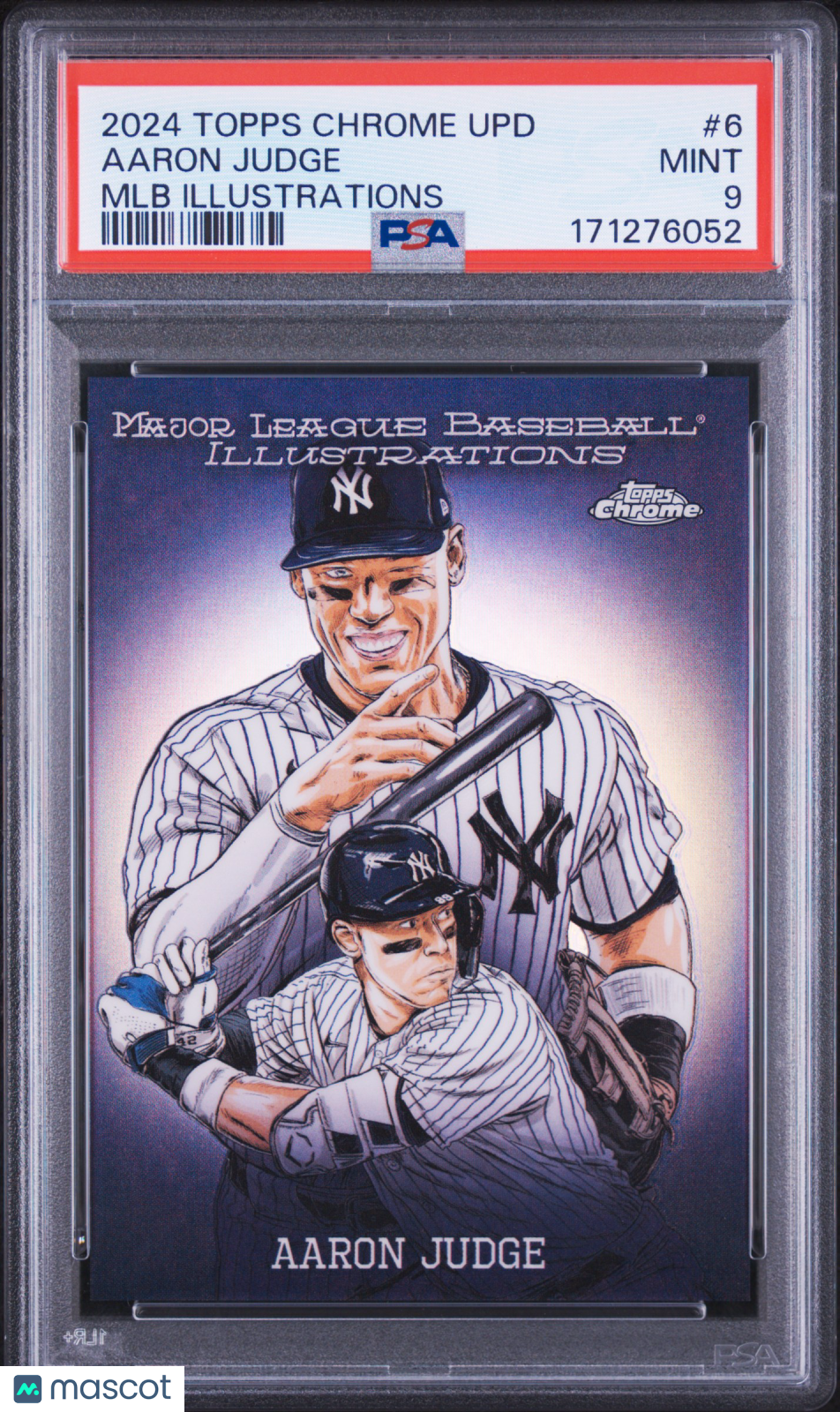 2024 Topps Chrome Update Aaron Judge MLB Illustrations PSA 9