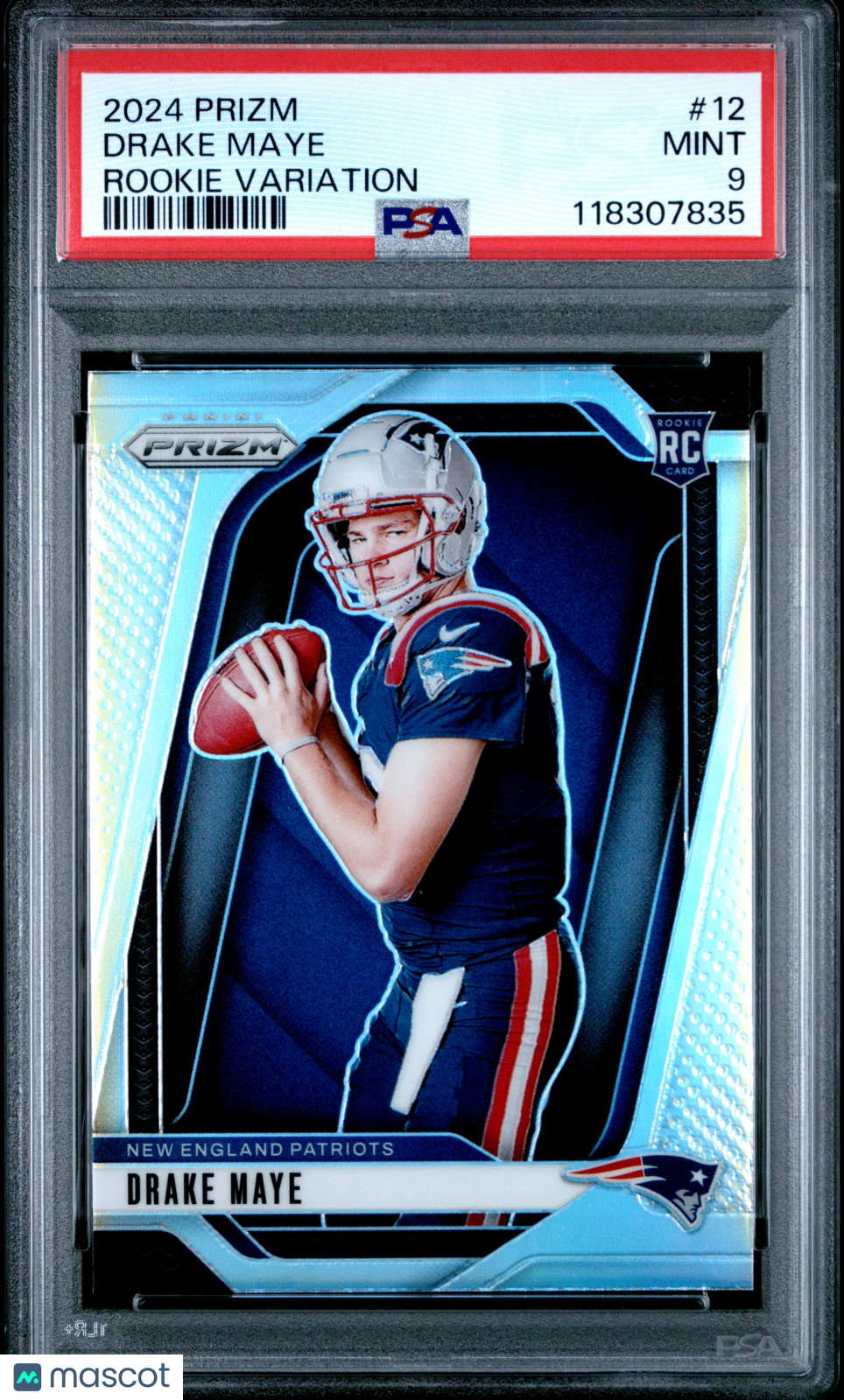 2024 Panini Prizm Rookie Variation Drake Maye #12 PSA 9